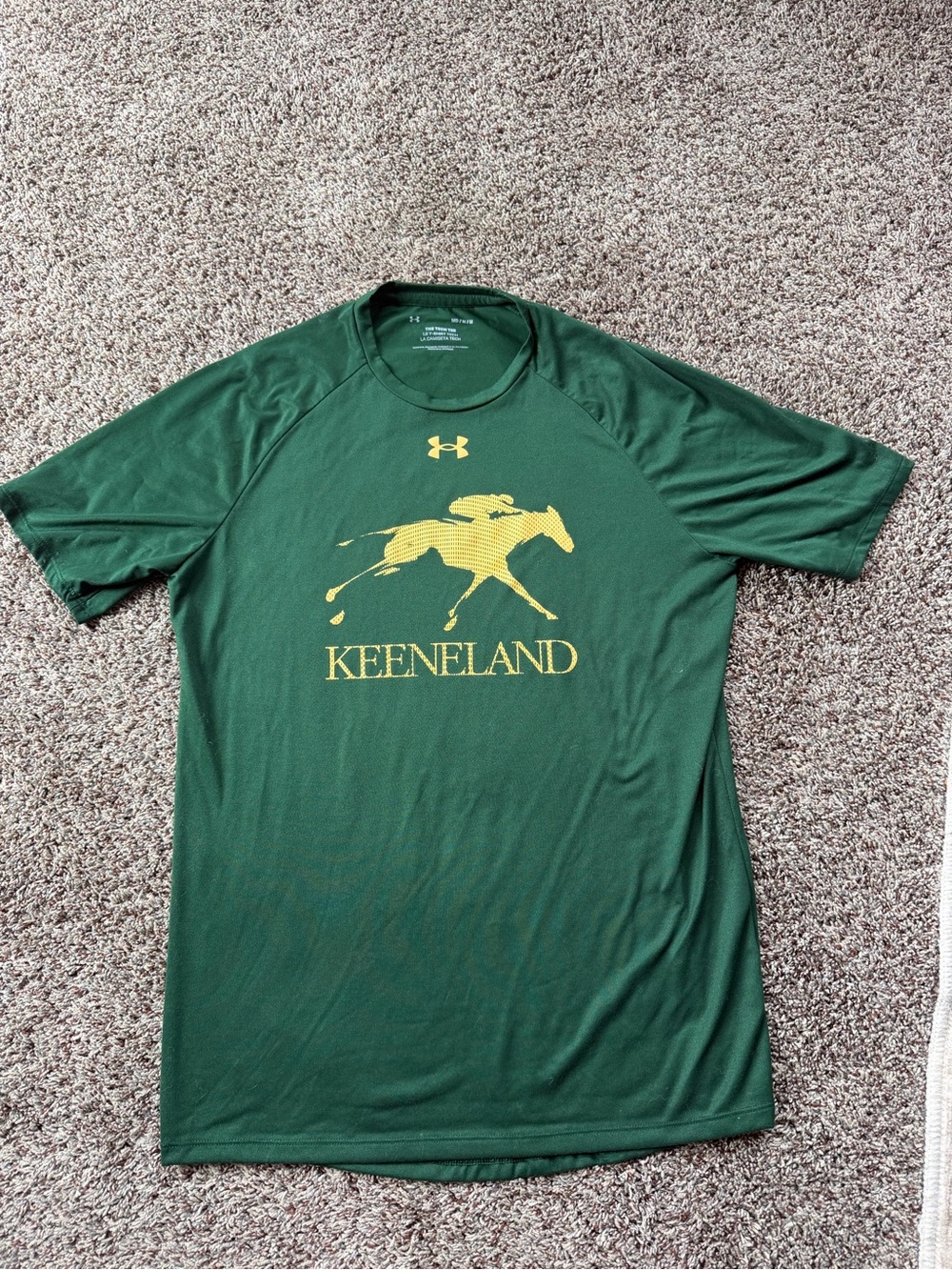 Under Armour Keeneland Green Performance T-Shirt Kentucky Derby Horse Racing
